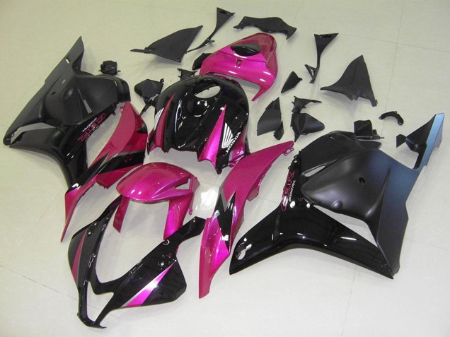 2009-2012 Honda CBR600RR Motorcycle Fairings - Pink Glossy Black Matte Black Canada