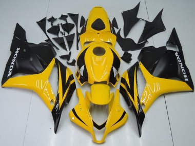 2009-2012 Honda CBR600RR Motorcycle Fairings - Yellow Matte Black Canada
