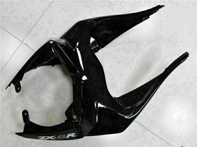 2009-2012 Kawasaki ZX6R Motorcycle Fairings - Glossy Black White Ninja Canada