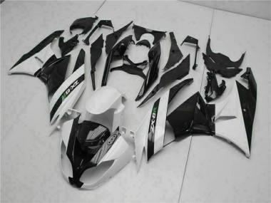2009-2012 Kawasaki ZX6R Motorcycle Fairings - Glossy Black White Canada