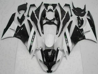 2009-2012 Kawasaki ZX6R Motorcycle Fairings - Glossy Black White Canada