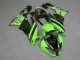 2009-2012 Kawasaki ZX6R Motorcycle Fairings - Green Glossy Black Elf Touch4 Bridgestone Canada
