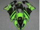 2009-2012 Kawasaki ZX6R Motorcycle Fairings - Green Glossy Black Elf Touch4 Bridgestone Canada