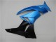 2009-2012 Kawasaki ZX6R Motorcycle Fairings - Light Blue Glossy Black Canada