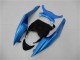 2009-2012 Kawasaki ZX6R Motorcycle Fairings - Light Blue Glossy Black Canada