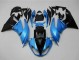 2009-2012 Kawasaki ZX6R Motorcycle Fairings - Light Blue Glossy Black Canada