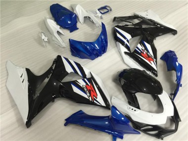 2009-2016 Suzuki GSXR 1000 Full Motorcycle Fairing Kits - White Blue Black Canada