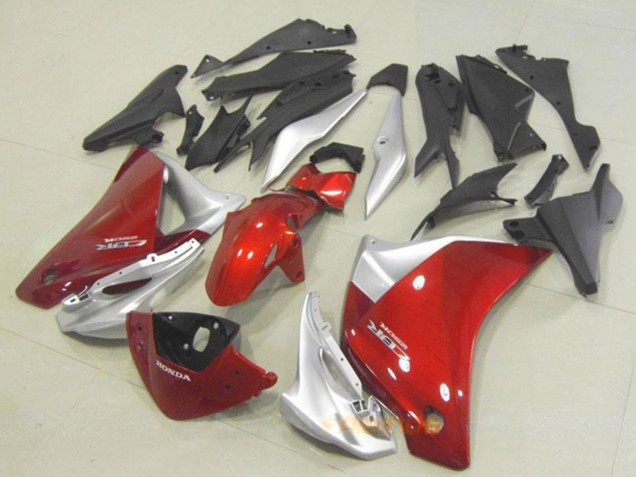 2011-2015 Honda CBR250RR Motorcycle Fairing - Silver Red Canada