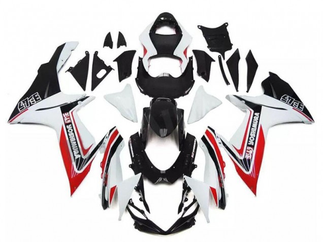 2011-2024 Suzuki GSXR 600/750 Motorcycle Fairings - White Red Black Alstare Canada