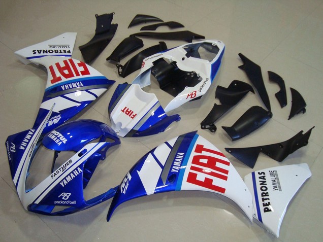 2012-2014 Yamaha YZF R1 Motorcycle Fairings - White Blue Red Fiat Canada
