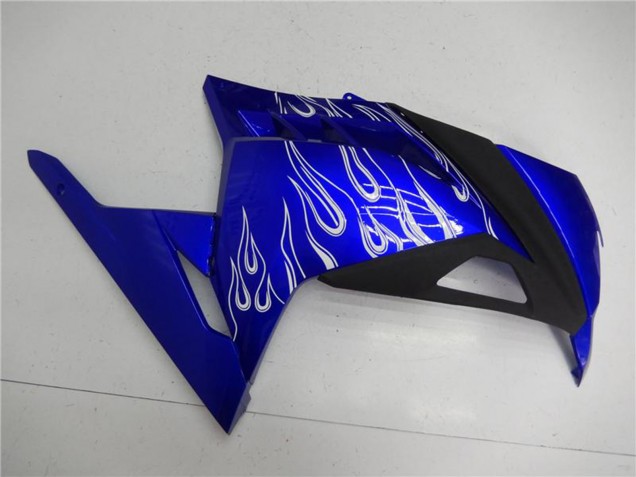 2013-2017 Kawasaki Ninja 300 EX300R Motorcycle Fairings - Blue Black White Flame Canada