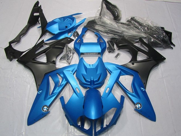 2009-2014 BMW S1000RR Motorcycle Fairings Kits - Blue Matte Black Canada