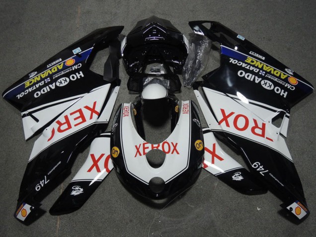 2005-2006 Ducati 749 Motorcycle Fairings - White Glossy Black Red Xerox Canada