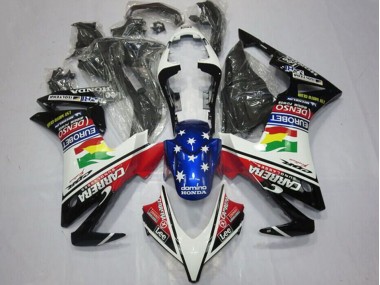 2013-2015 Honda CBR500R Motorcycle Fairings - White Red Blue Glossy Black Star Carrera Lee DENSO EuroBet Canada