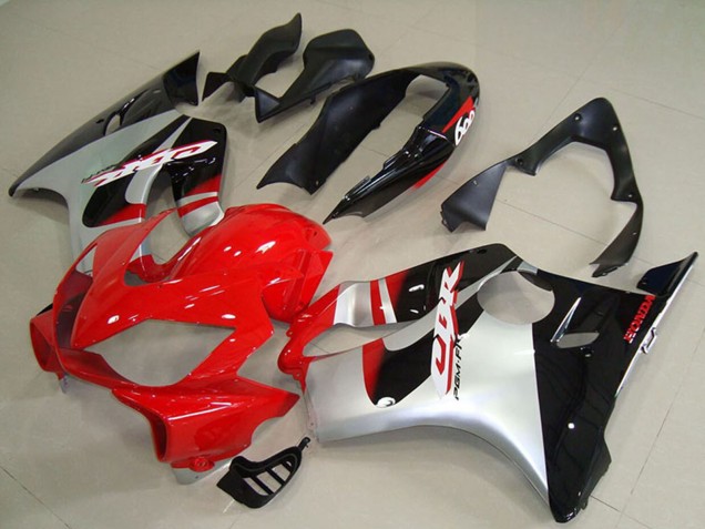 2004-2007 Honda CBR600 F4i Abs Motorcycle Fairings - Silver Red Glossy Black Canada