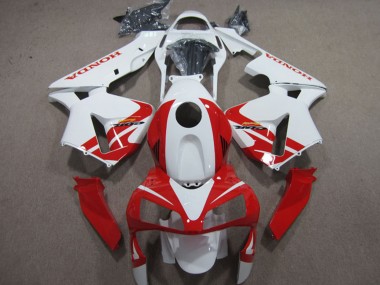 2003-2004 Honda CBR600RR Motorcycle Fairings - White Red Canada