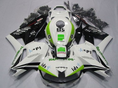 2013-2023 Honda CBR600RR Motorcycle Fairings - White Green Glossy Black Hannspree ETS Canada