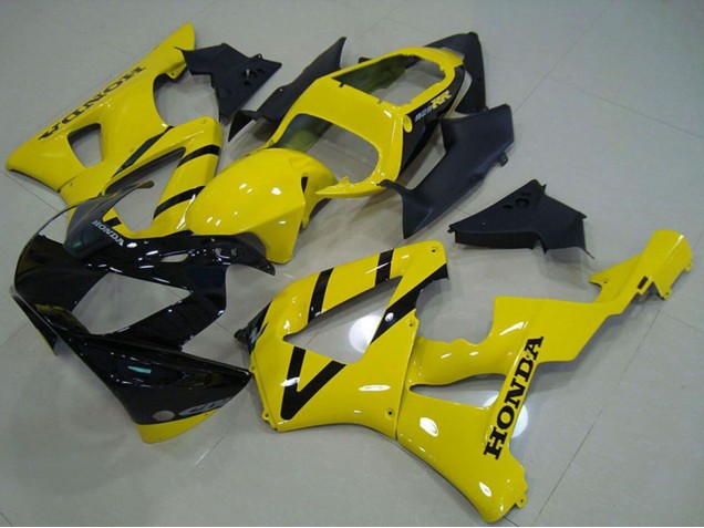2000-2001 Honda CBR900RR 929 Motorcycle Fairing - Yellow Glossy Black Canada