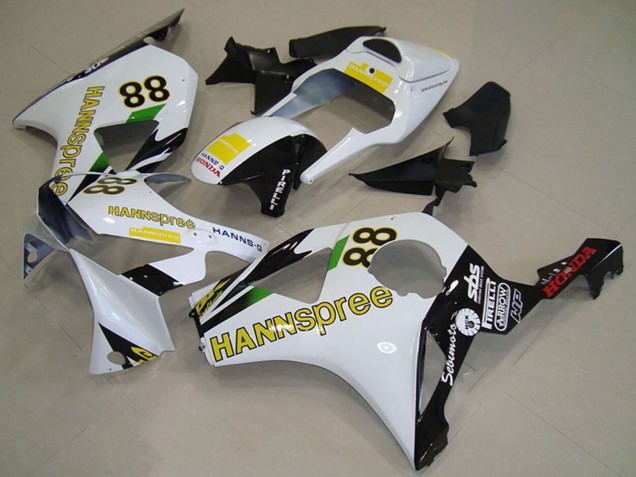 2002-2003 Honda CBR900RR 954 Motorcycle Fairings - White Yellow Glossy Black Hannspree 88 Canada