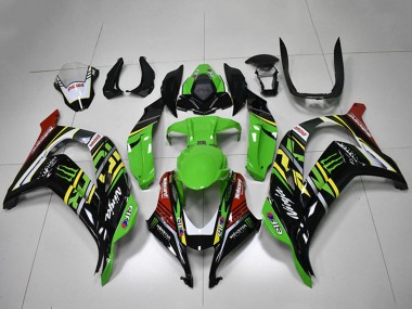 2016-2020 Kawasaki ZX10R Motorcycle Fairings - Green Yellow Red White Black Monster Canada