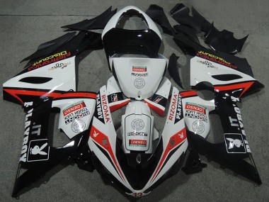 2005-2006 Kawasaki ZX6R Motorcycle Fairings - White Black Red Rizoma Playboy Canada