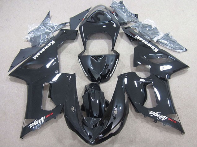 2005-2006 Kawasaki ZX6R Motorcycle Fairing - Glossy Black Canada