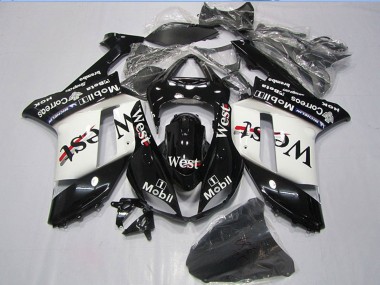 2007-2008 Kawasaki ZX6R Motorcycle Fairings - Black West Mobil Canada