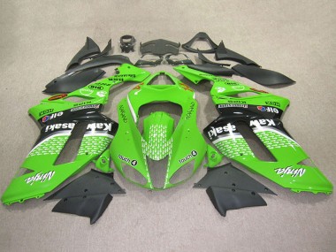 2007-2008 Kawasaki ZX6R Motorcycle Fairings - Green Touch4 4 Canada