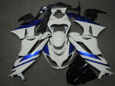 2009-2012 Kawasaki ZX6R Motorcycle Fairings - Blue White Canada