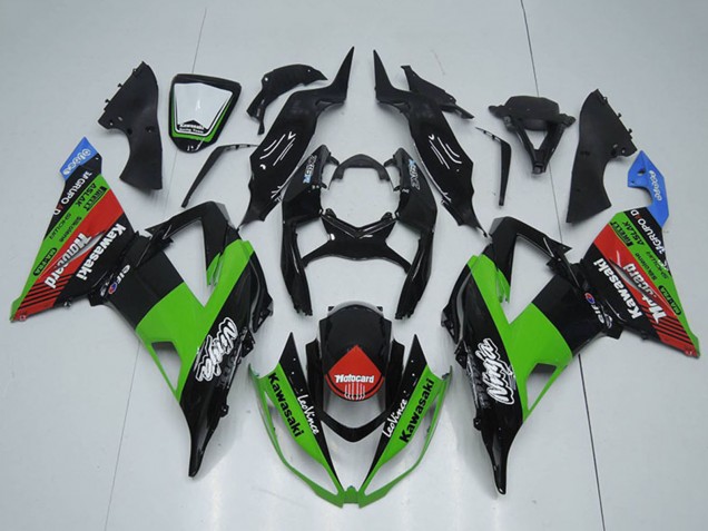 2013-2018 Kawasaki ZX6R Motorcycle Fairings - Glossy Black Green Red Blue Motocard Canada