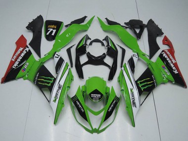 2013-2018 Kawasaki ZX6R Motorcycle Fairings - Green White Black Red Monster Canada