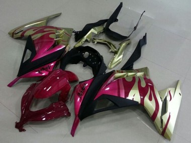 2013-2018 Kawasaki ZX300R Motorcycle Fairings - Gold Pink Red Black Canada
