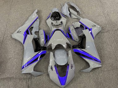 2017-2023 Honda CBR1000RR Motorcycle Fairings - Nardo Grey with Blue Stripe Canada
