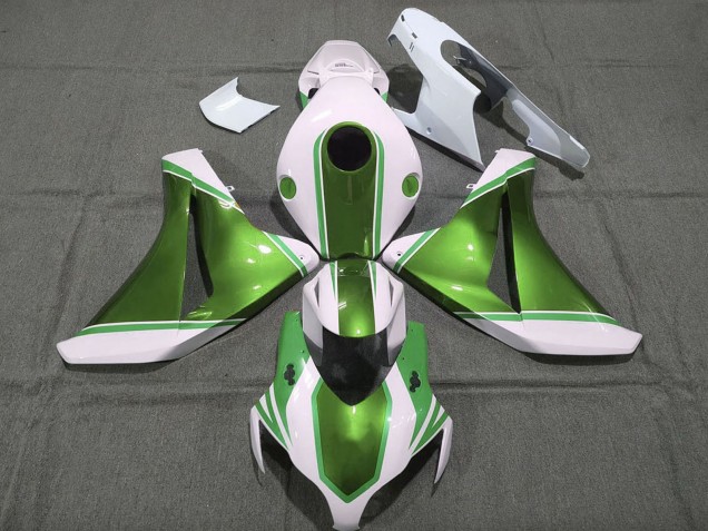 2008-2011 Honda CBR1000RR Motorcycle Fairings - White Glossy Pearl Green Canada
