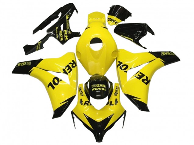 2008-2011 Honda CBR1000RR Motorcycle Fairings - Yellow Black Glossy Repsol Canada