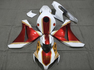 2008-2011 Honda CBR1000RR Motorcycle Fairings - White Red Gold Canada