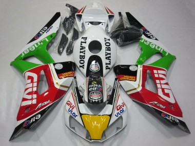 2006-2007 Honda CBR1000RR Motorcycle Fairings - White Red Green Yellow Black Givi PlayBoy Canada