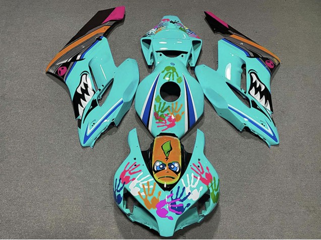 2004-2005 Honda CBR1000RR Motorcycle Fairings - Teal Blue Orange Pink Black Shark Canada