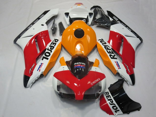2004-2005 Honda CBR1000RR Motorcycle Fairings - White Orange Red Glossy Black Repsol HRC Canada