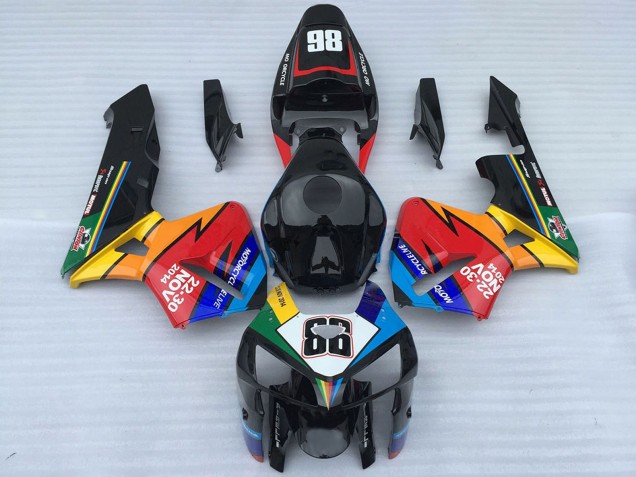 2005-2006 Honda CBR600RR Motorcycle Fairings - Black and Red 86 Canada