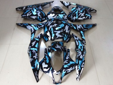 2009-2012 Honda CBR600RR Motorcycle Fairings - White Blue Camouflage Canada