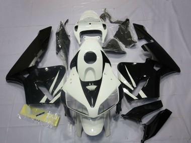 2005-2006 Honda CBR600RR Motorcycle Fairings - White Glossy Black Canada