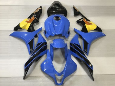 2007-2008 Honda CBR600RR Motorcycle Fairings - Blue Yellow Glossy Black Red Bull Canada