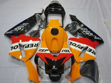 2003-2004 Honda CBR600RR Complete Motorcycle Fairing Kits - Orange White Red Glossy Black Repsol Canada