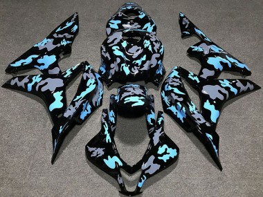 2007-2008 Honda CBR600RR Motorcycle Fairings - Blue Grey Camouflage Canada