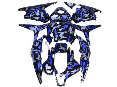 2009-2012 Honda CBR600RR Motorcycle Fairings - Blue White Camouflage Canada