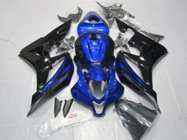 2007-2008 Honda CBR600RR Motorcycle Fairing Kits - Blue Glossy Black Canada