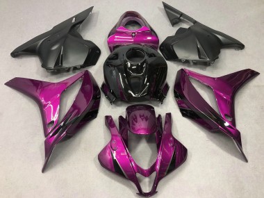2009-2012 Honda CBR600RR Motorcycle Fairings - Pink Glossy Black OEM Style Canada