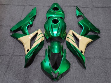 2007-2008 Honda CBR600RR Motorcycle Fairings - Emerald Green Tan Canada
