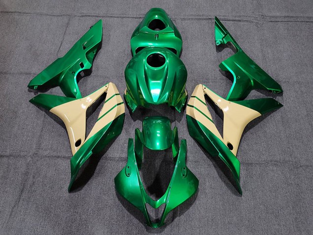 2007-2008 Honda CBR600RR Motorcycle Fairings - Emerald Green Tan Canada